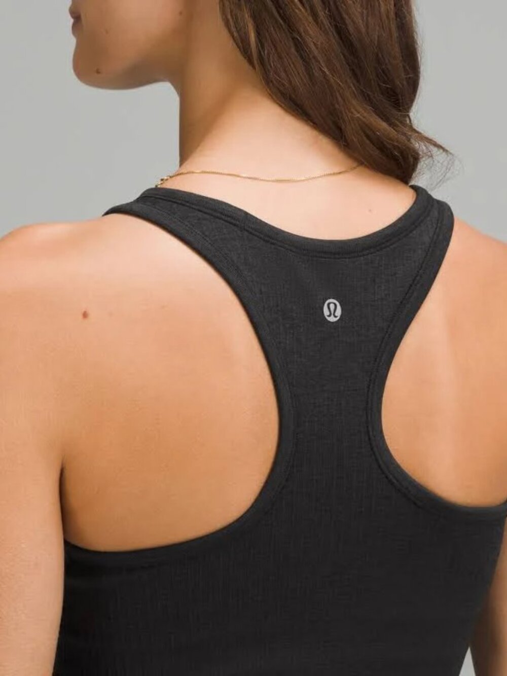 LULULEMON  Ebb to Street Cropped Racerback Tank Top, Black, Size 8/10